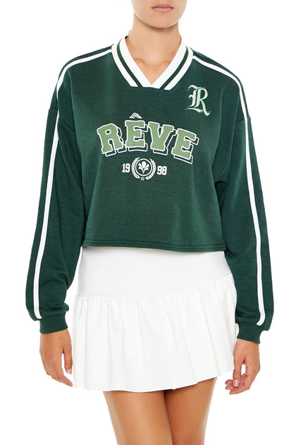 Reve Embroidered Striped Sweatshirt