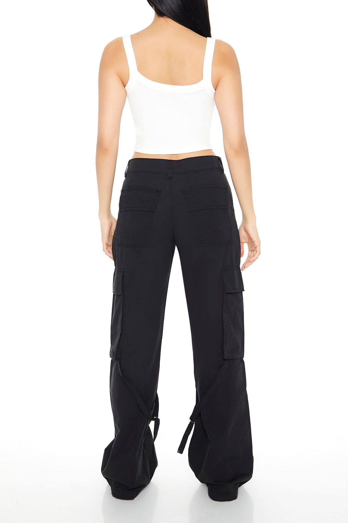 Mid Rise D-Ring Wide Leg Cargo Pant