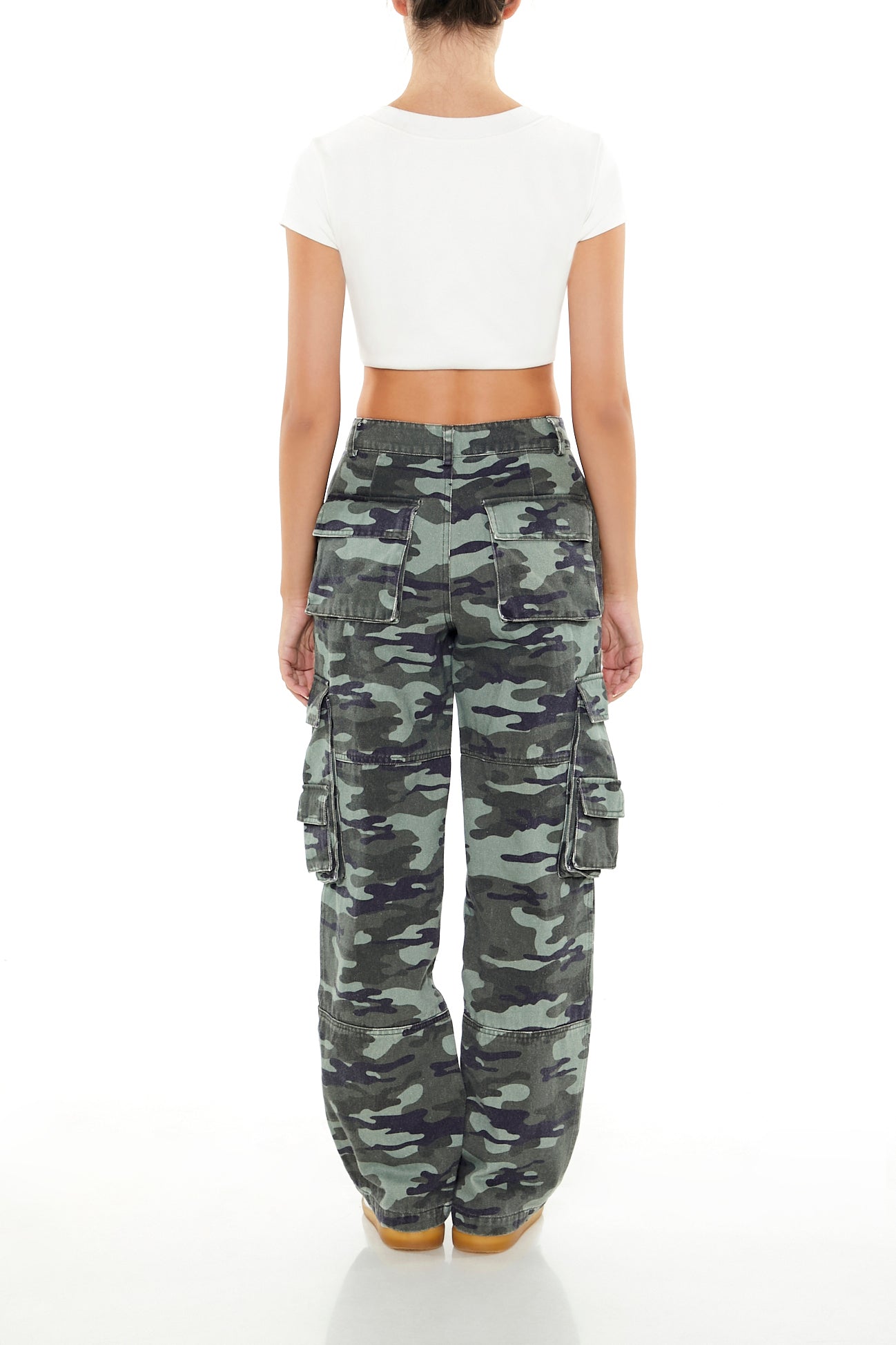 Pantalon cargo avec motif camouflage