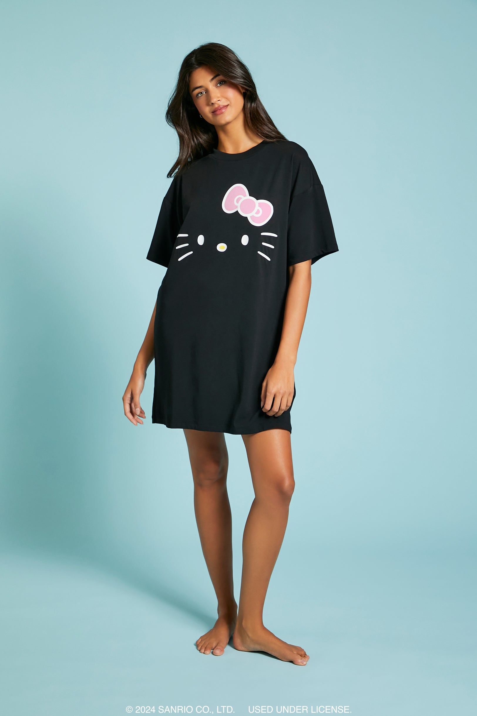 Hello Kitty Graphic T-Shirt Pajama Dress