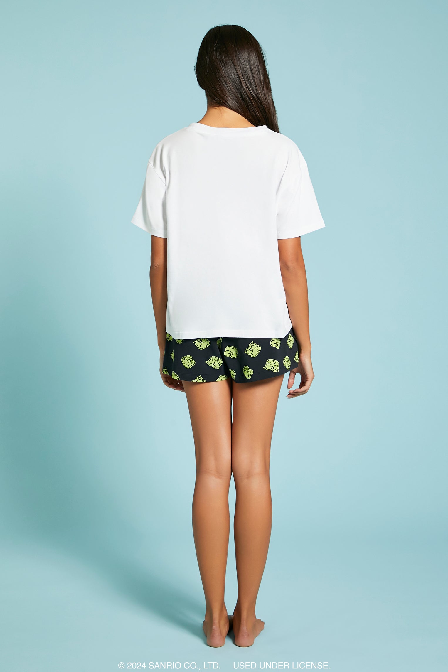 Keroppi T-Shirt and Short 2 Piece Pajama Set