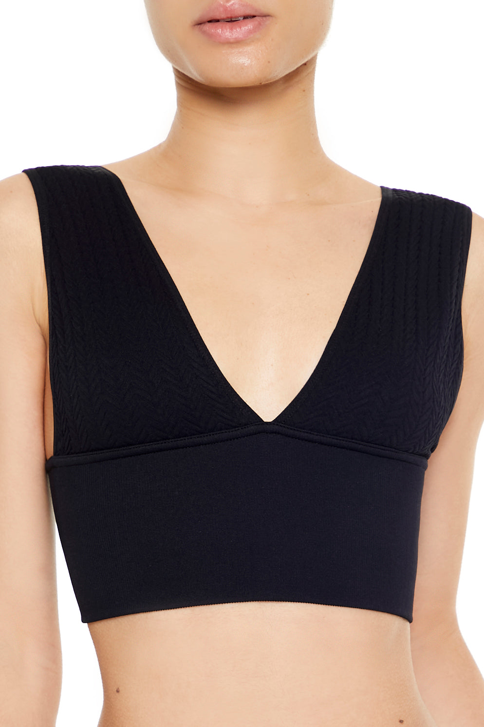 Seamless V-Neck Longline Bralette