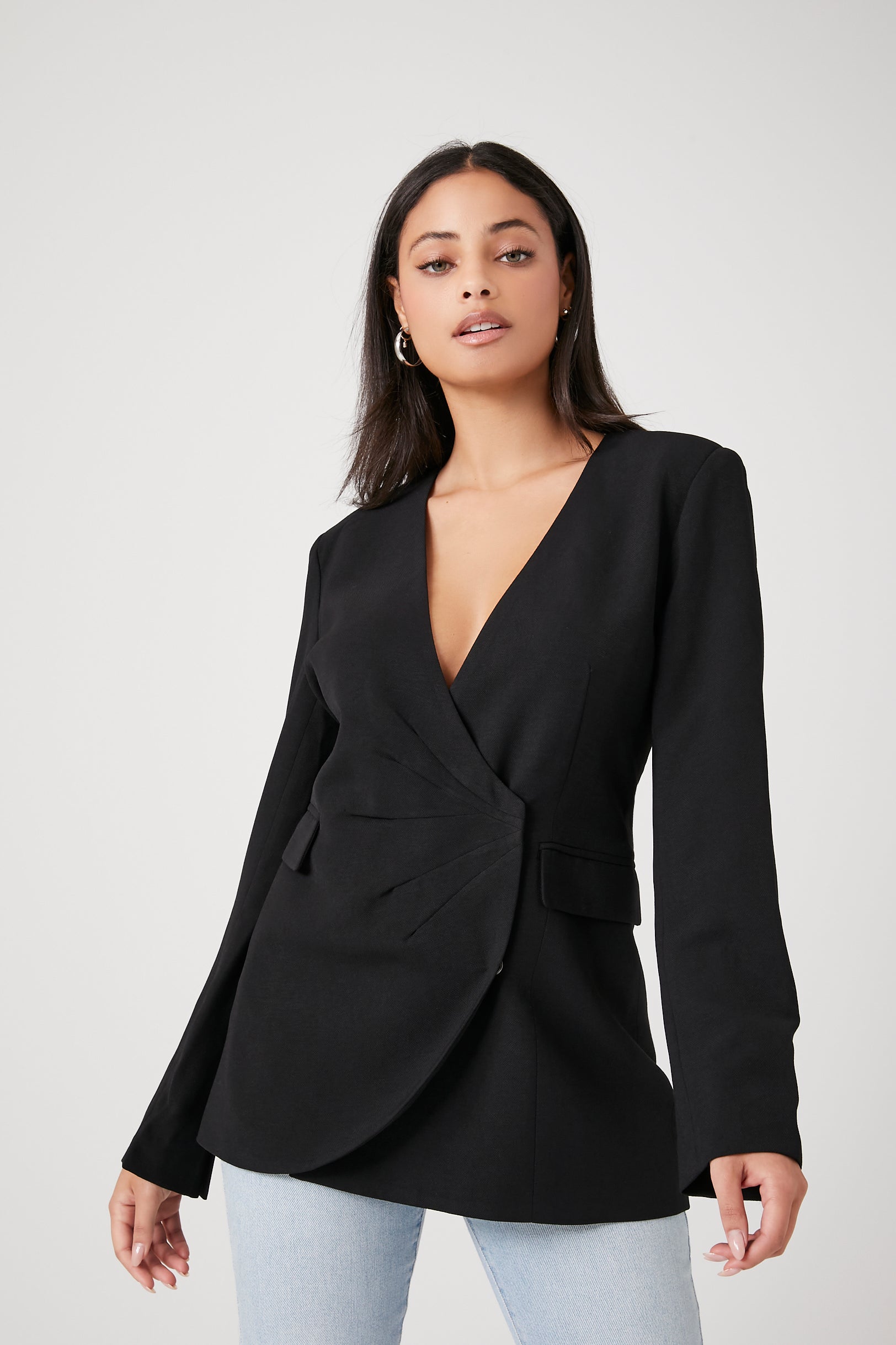 Plunging Wrap Blazer – Urban Planet