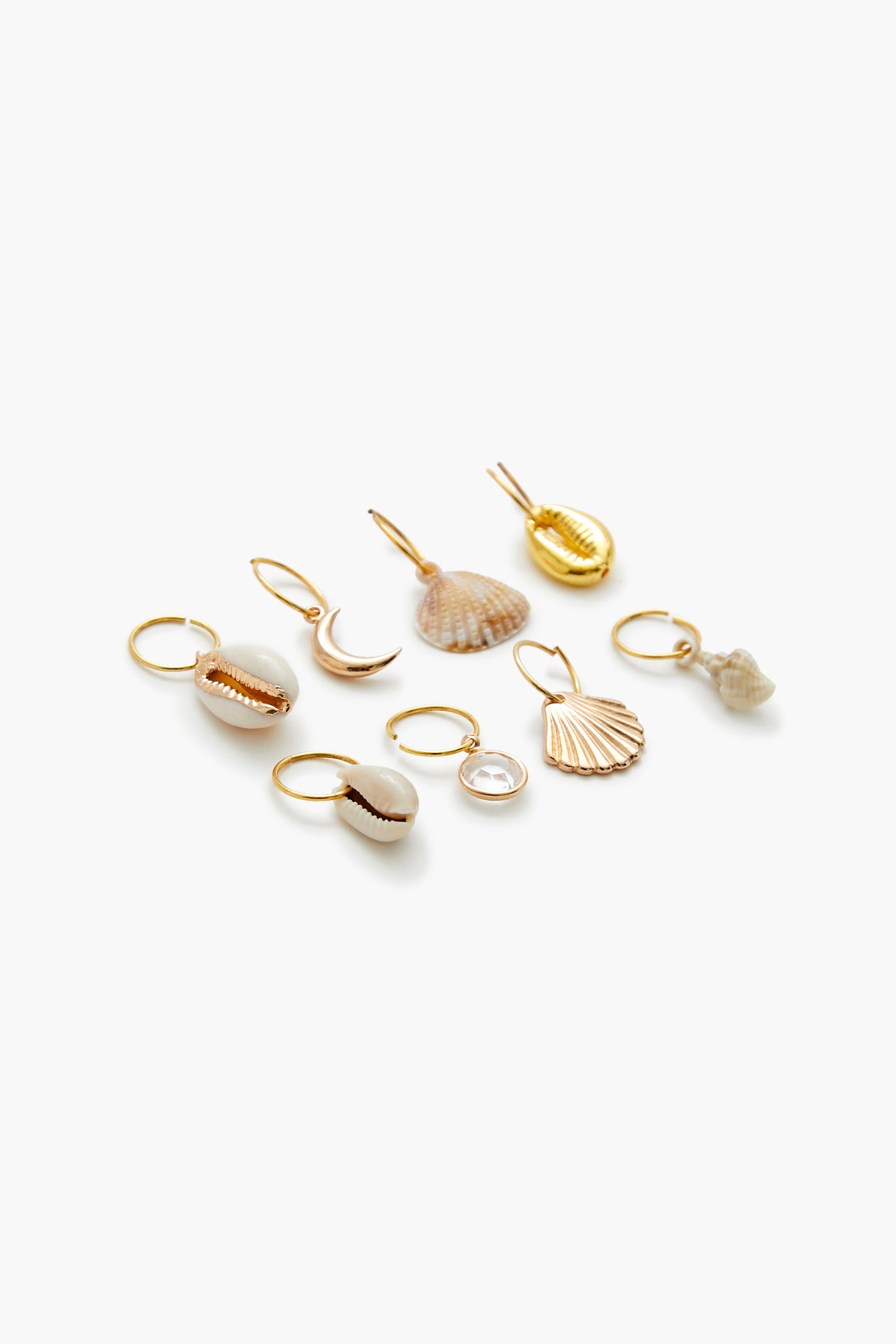 Seashell Hair Ring Set (8 Pcs)