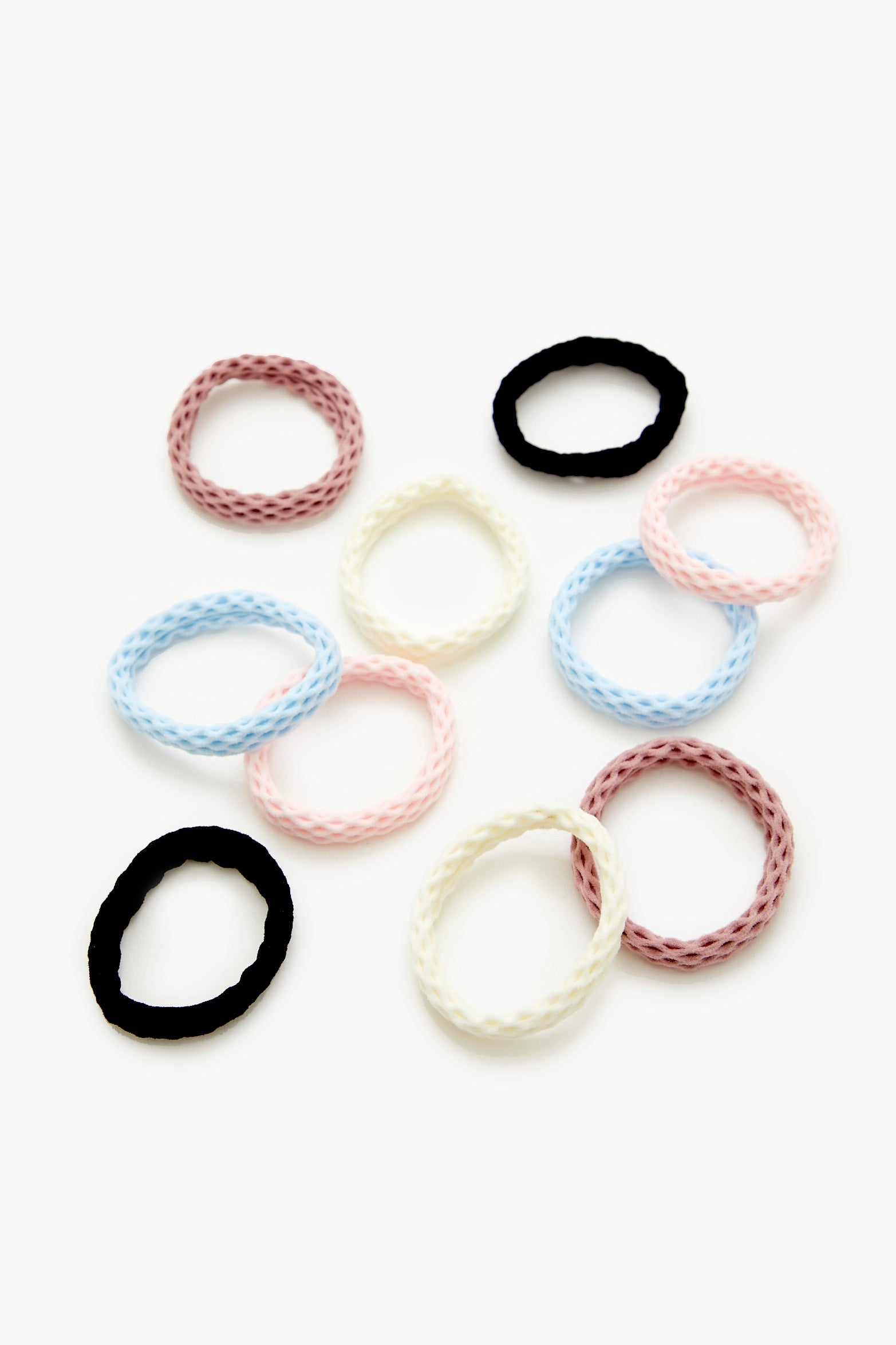 Textured Hair Tie Set (10 Pcs)