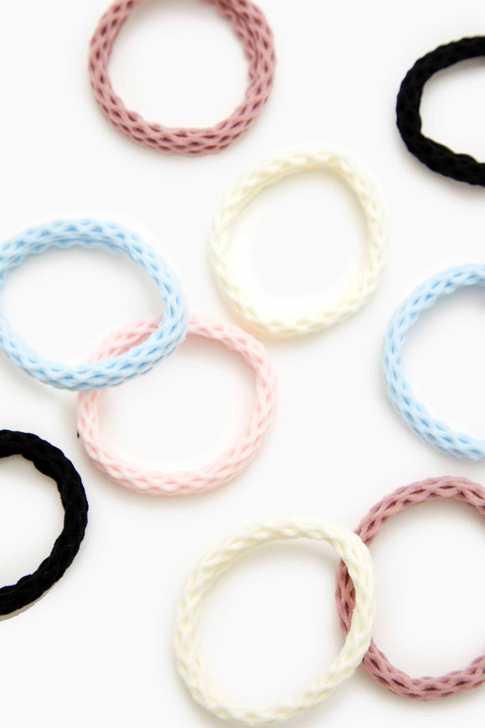 Textured Hair Tie Set (10 Pcs)