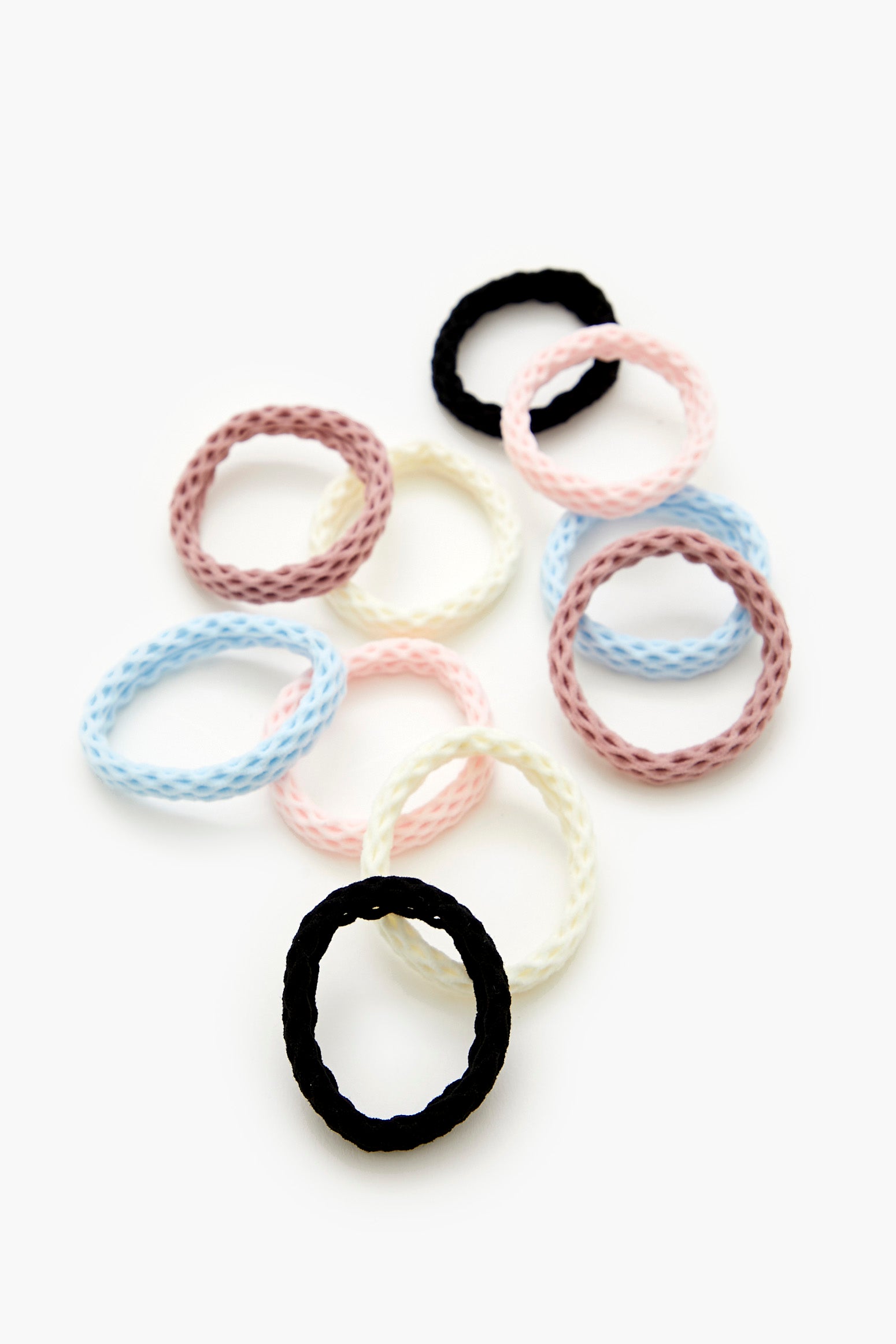 Textured Hair Tie Set (10 Pcs)