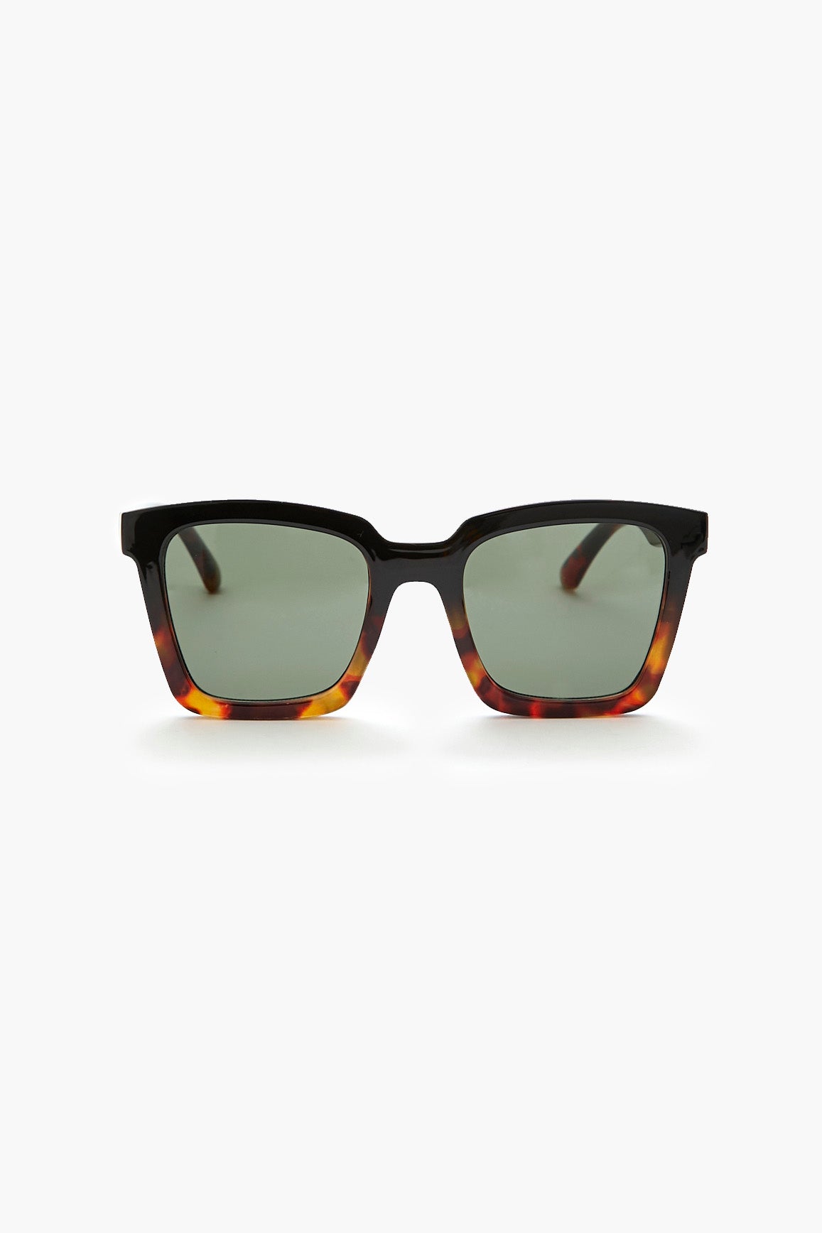 Lunettes de soleil écaille de tortue carrées ombrées