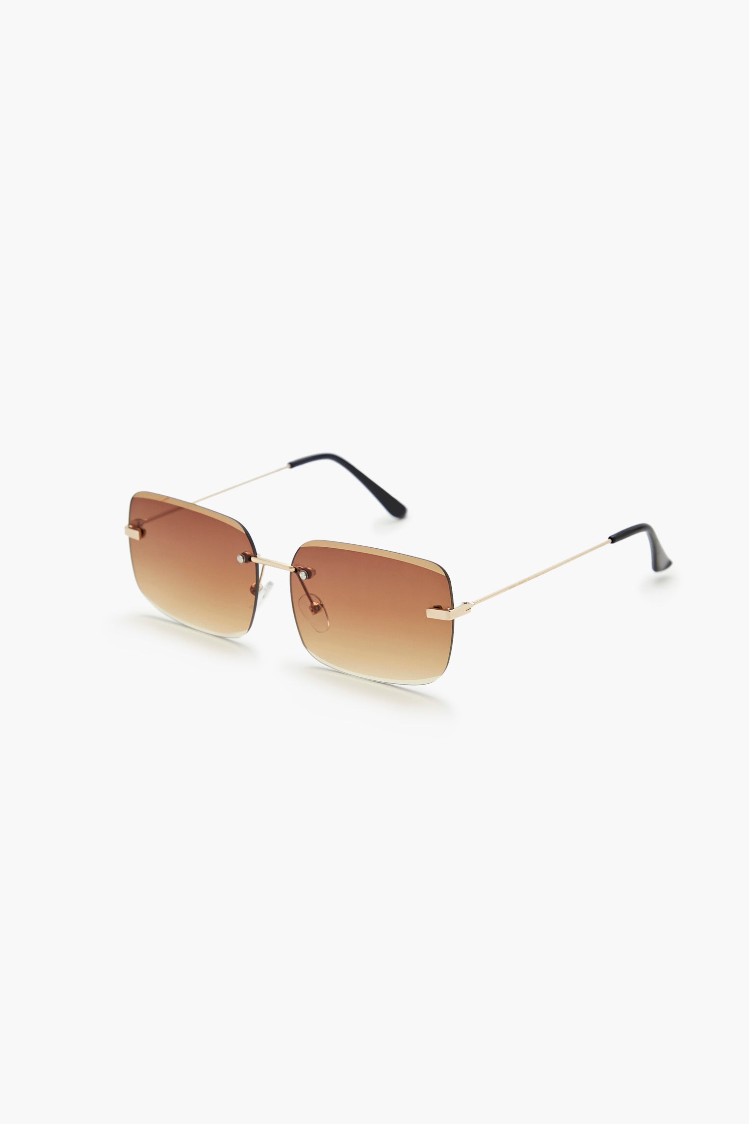 Rimless Rectangular Sunglasses