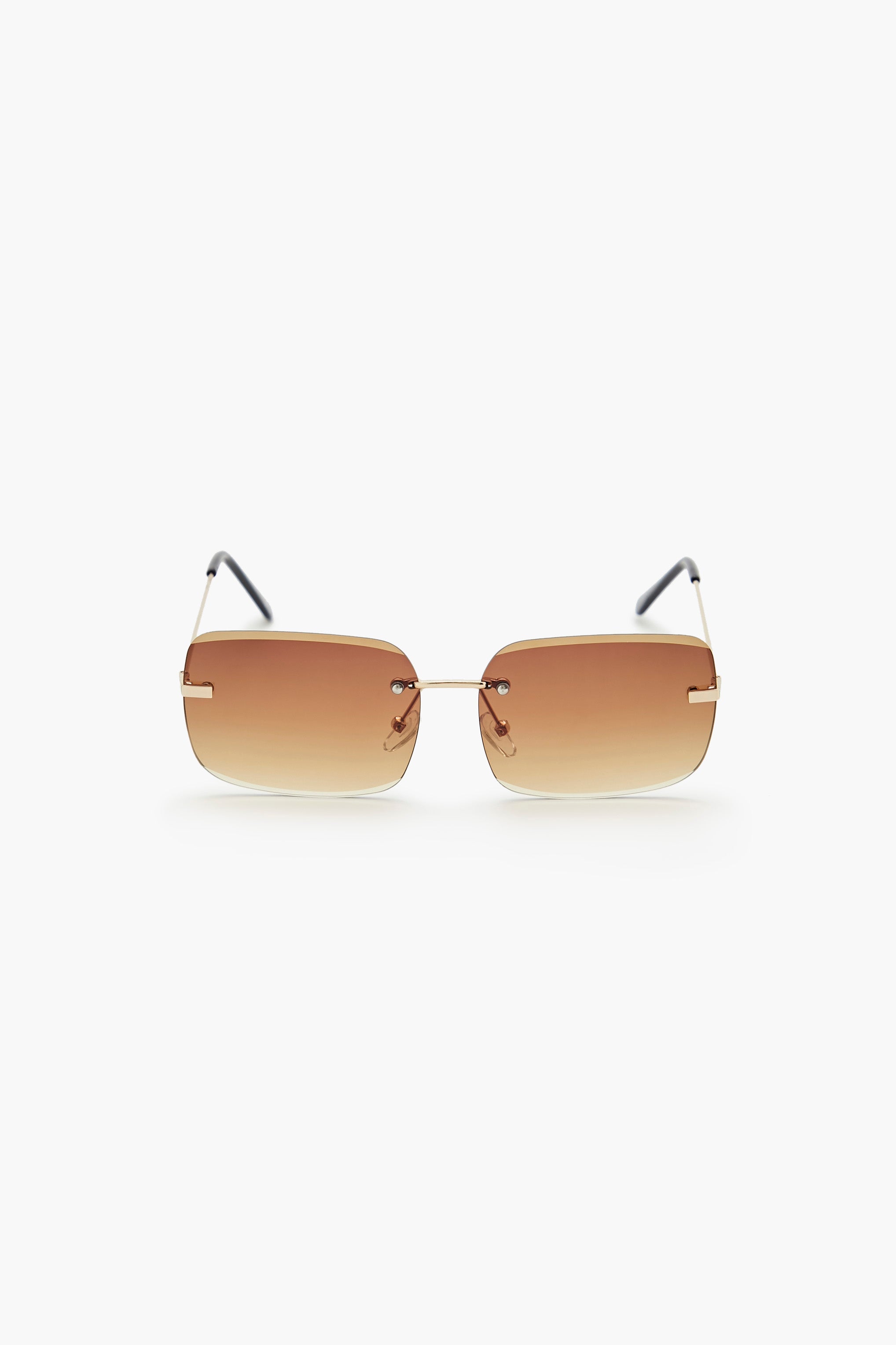 Rimless Rectangular Sunglasses