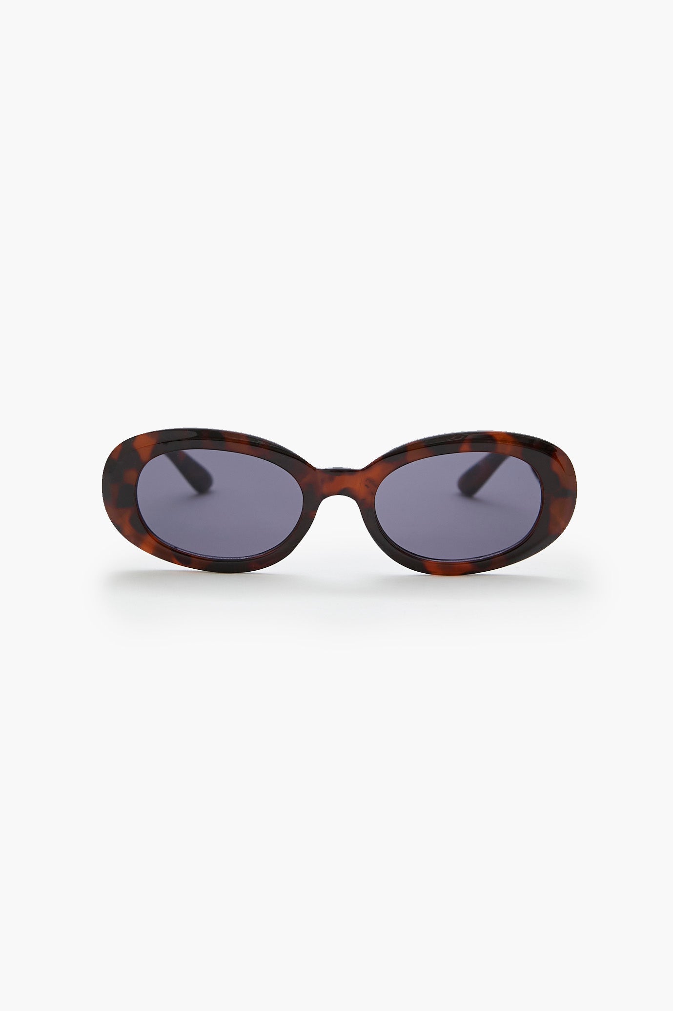 Lunettes de soleil ovales écaille de tortue