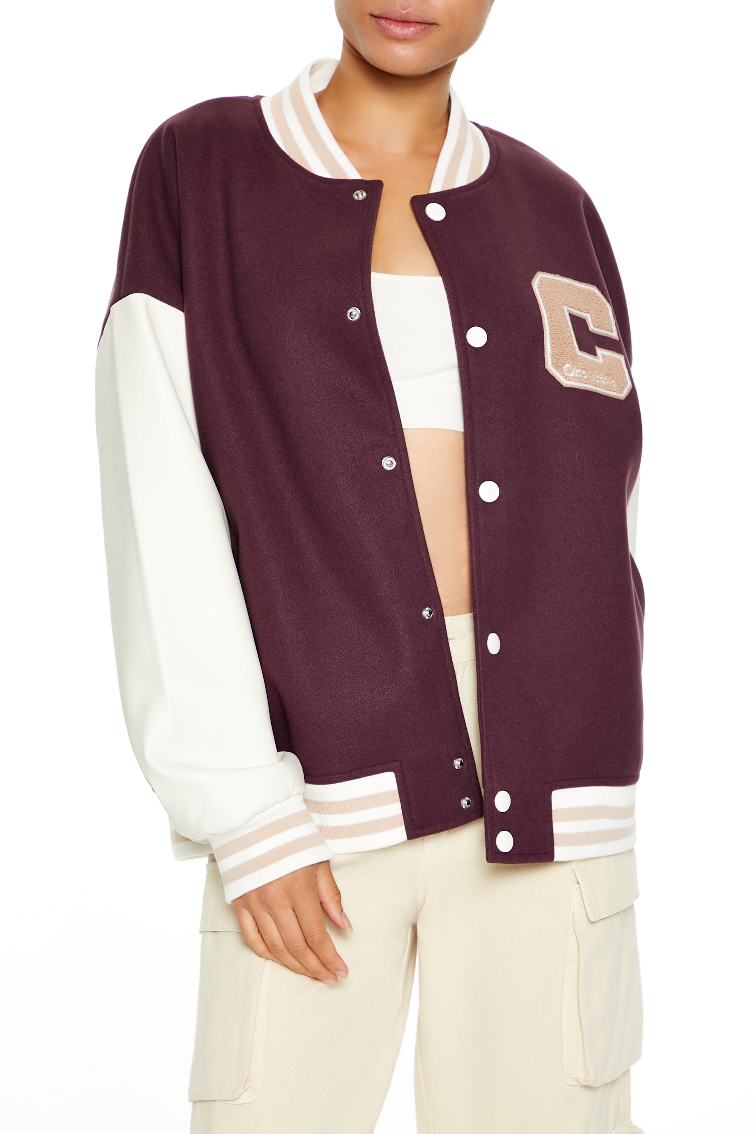 Italia Chenille Embroidered Varsity Jacket