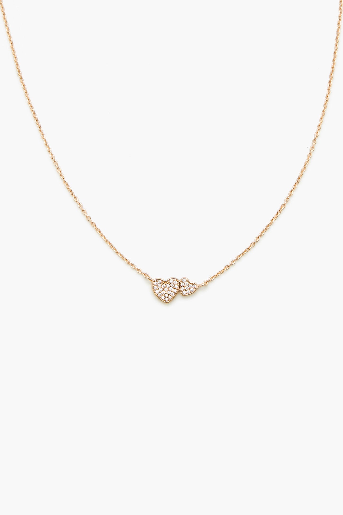 Rhinestone Heart Charm Necklace