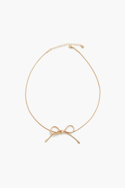 Bow Chain Choker Necklace