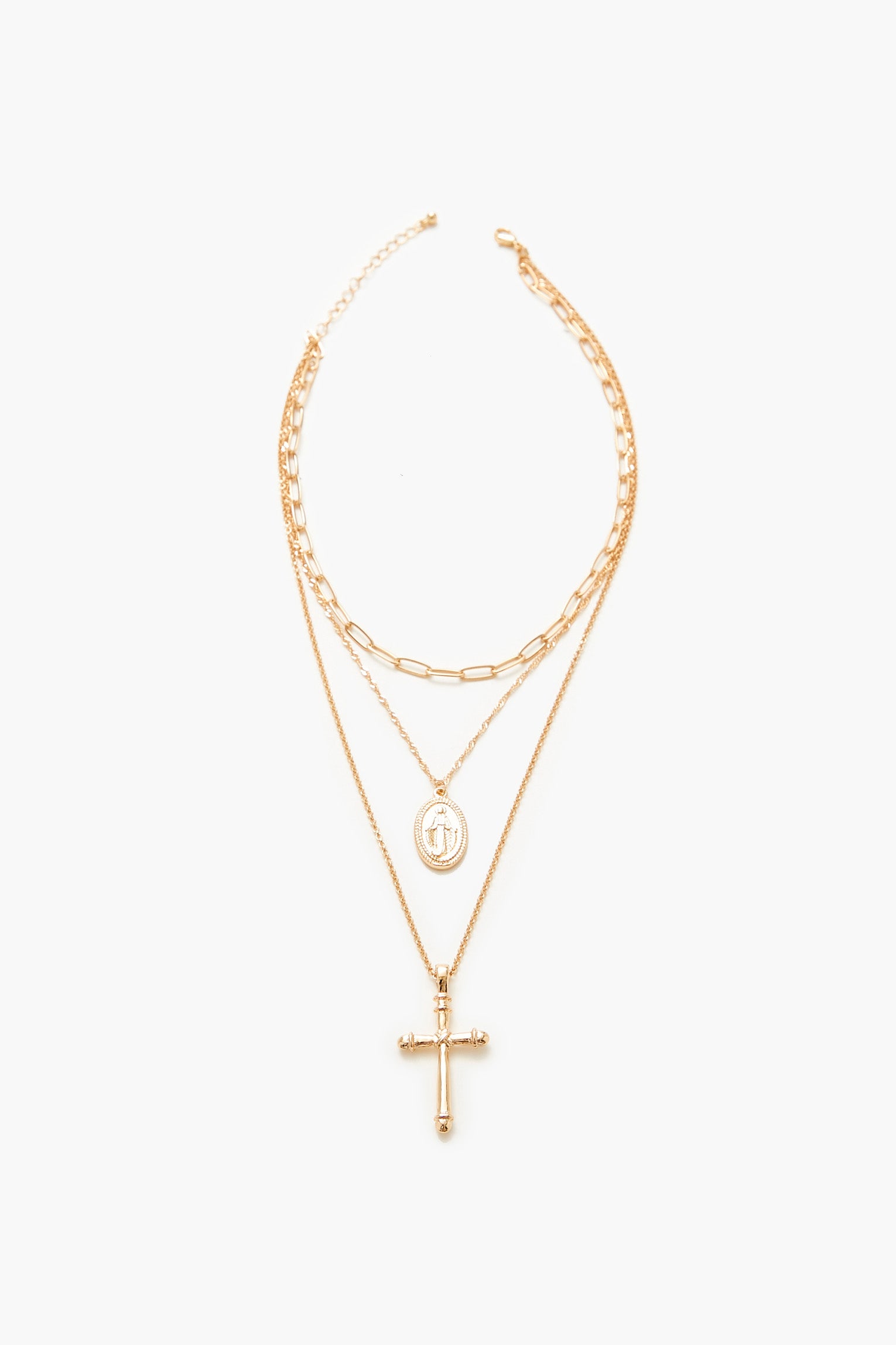 Layered Cross Necklace