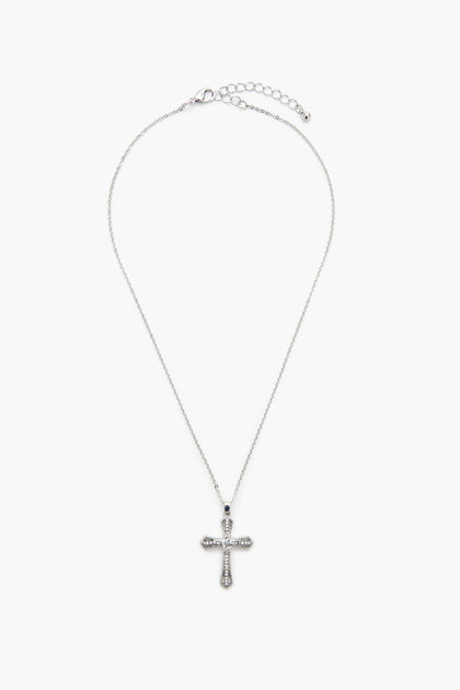 Rhinestone Cross Pendant Necklace