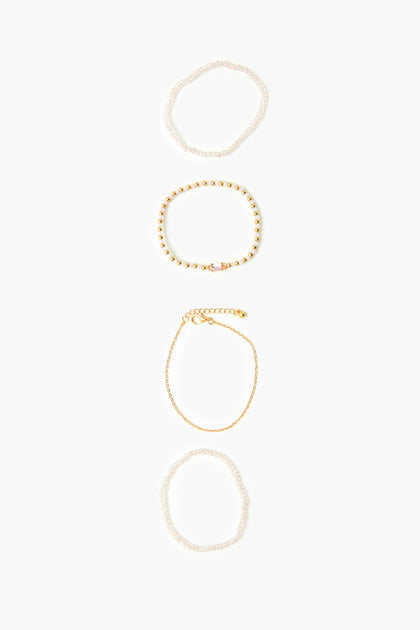 Ensemble de bracelets extensibles avec billes (4 unités)