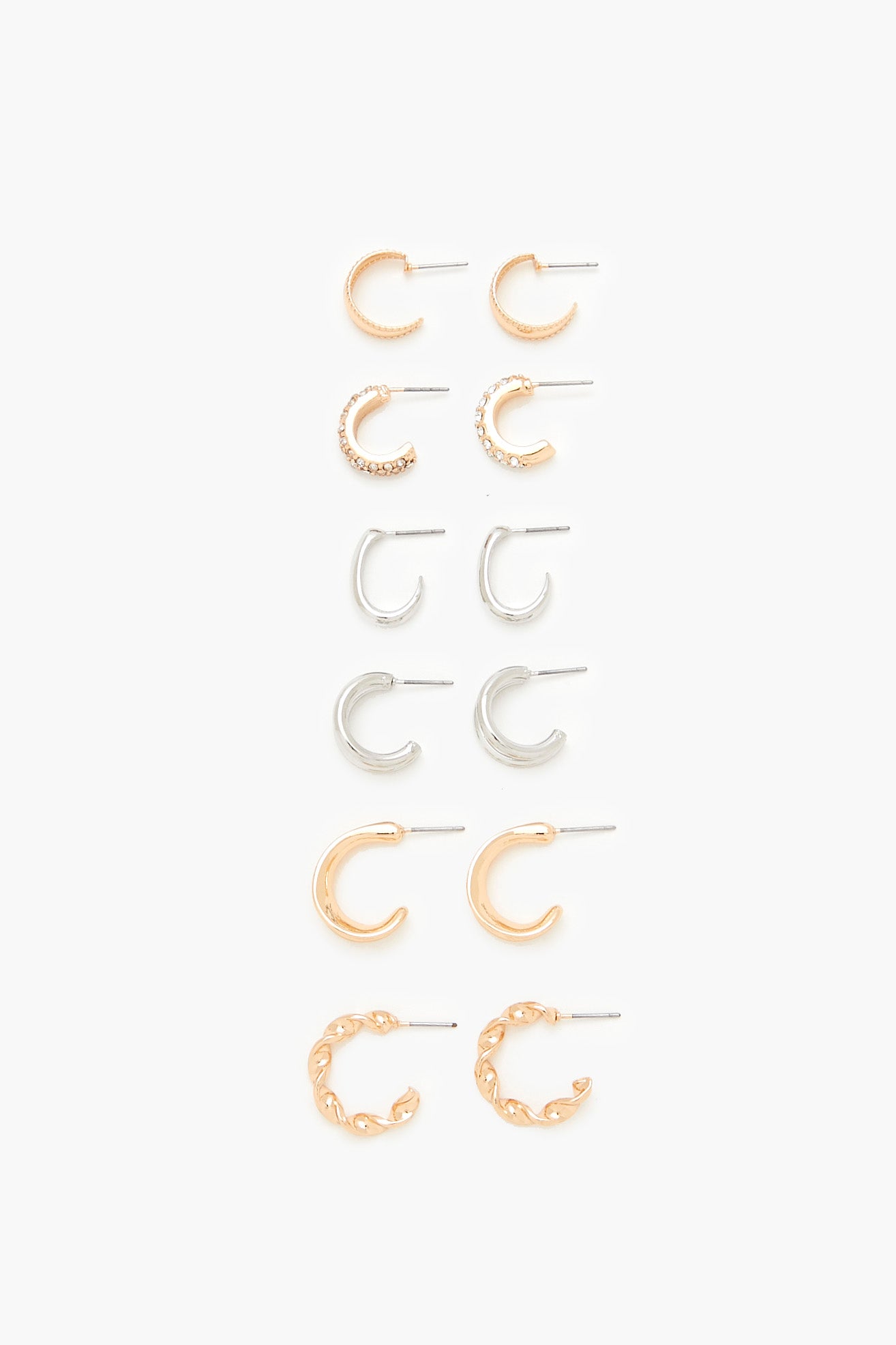 Créoles assorties (6 paires)