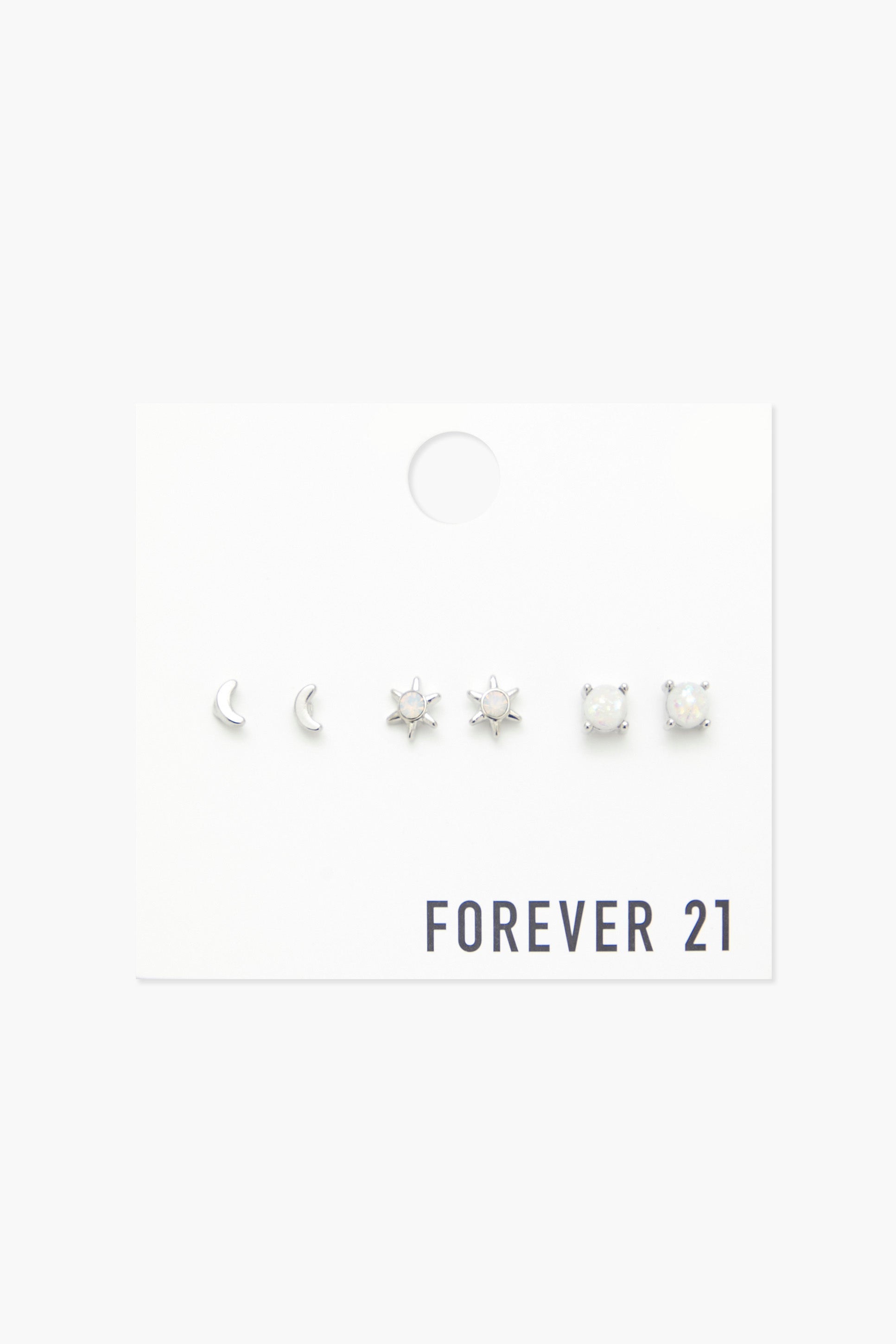 Faux Stone Stud Earring Set (3 Pack)