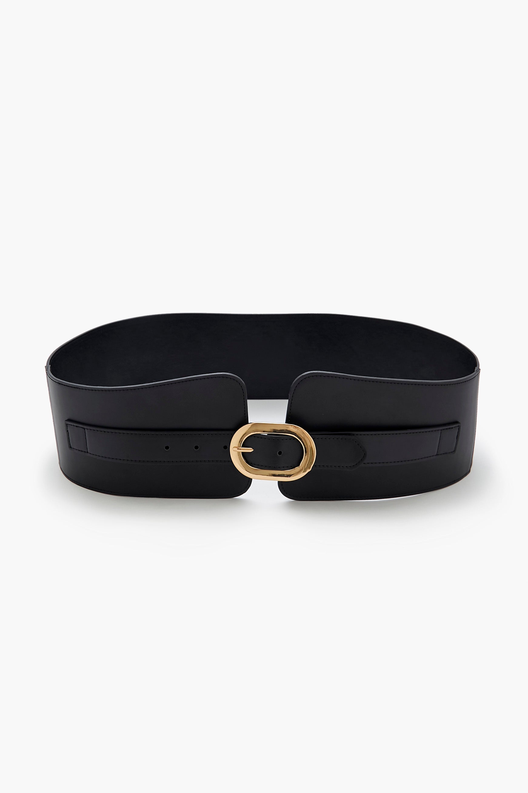 Faux Leather Wide Belt