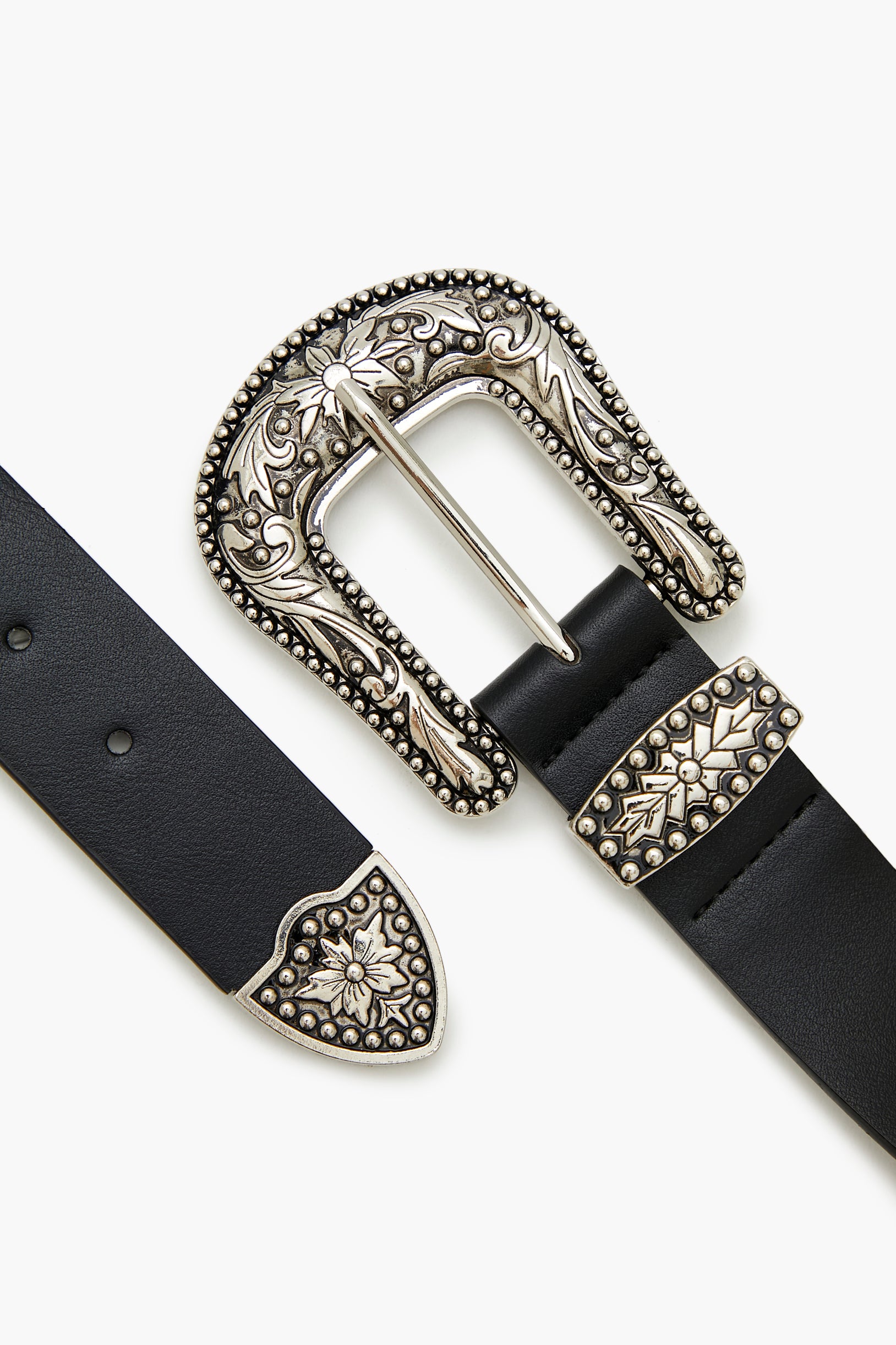 Western Etched Faux Leather Belt