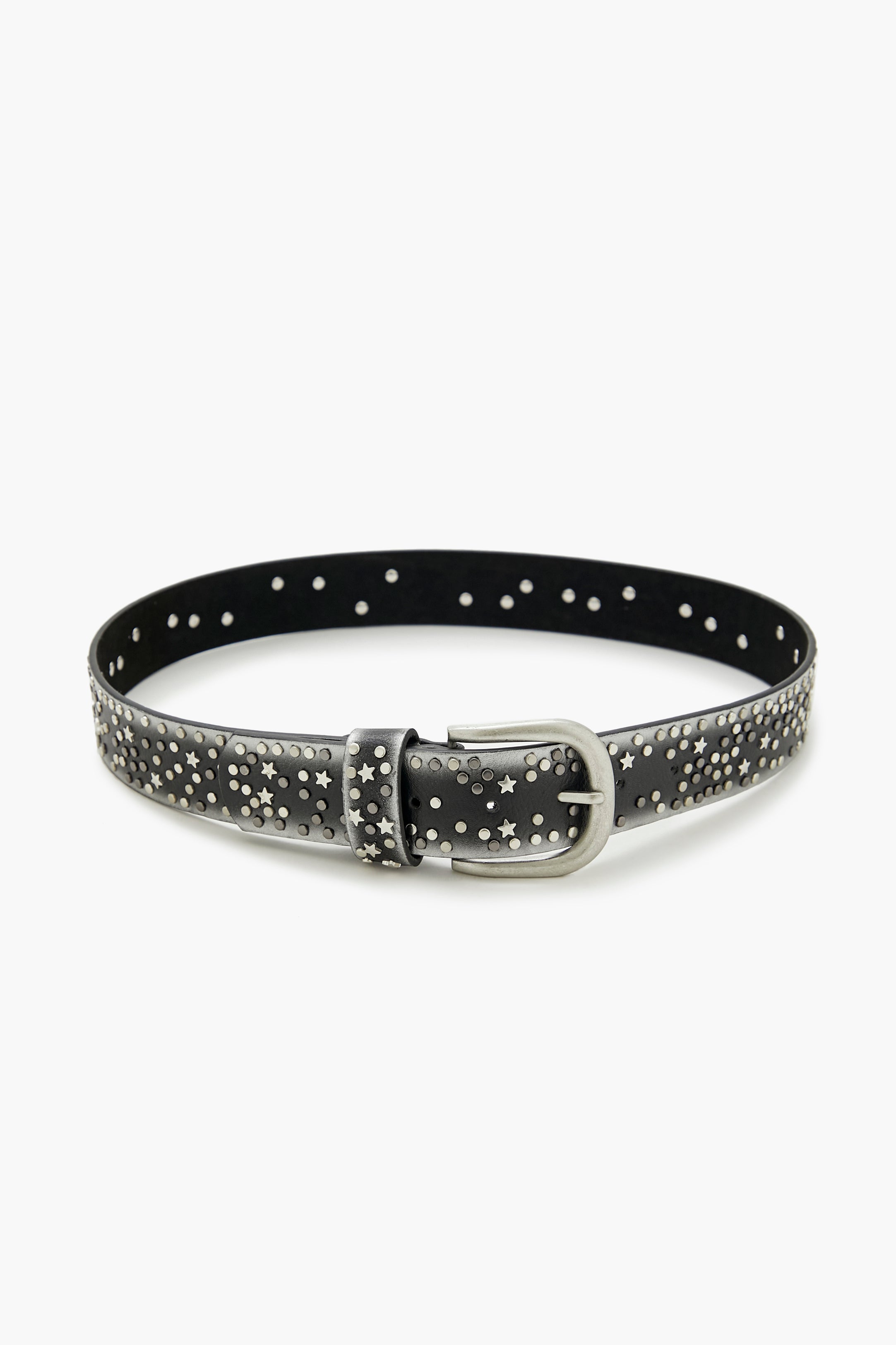 Star Studded Faux Leather Belt