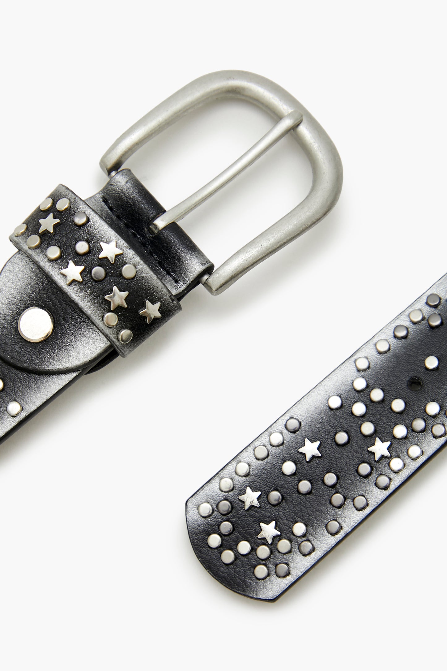 Star Studded Faux Leather Belt