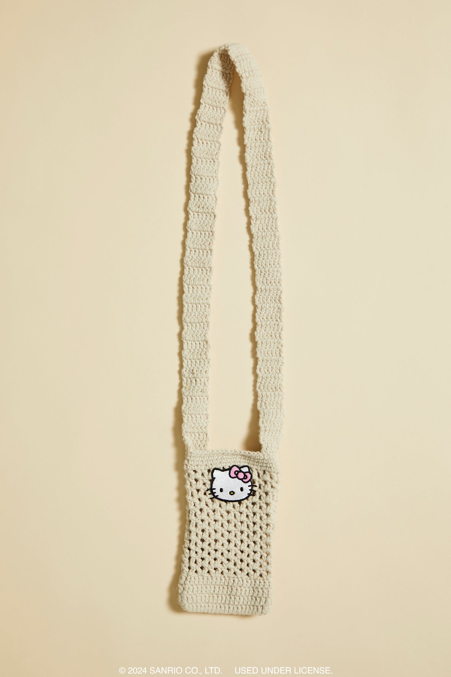 Sac à téléphone mobile crocheté à imprimé Hello Kitty