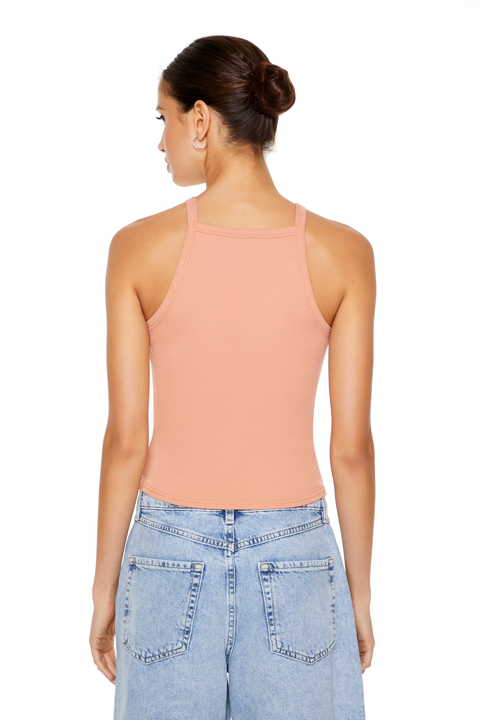 Camisole courte avec motif brodé Naturalist