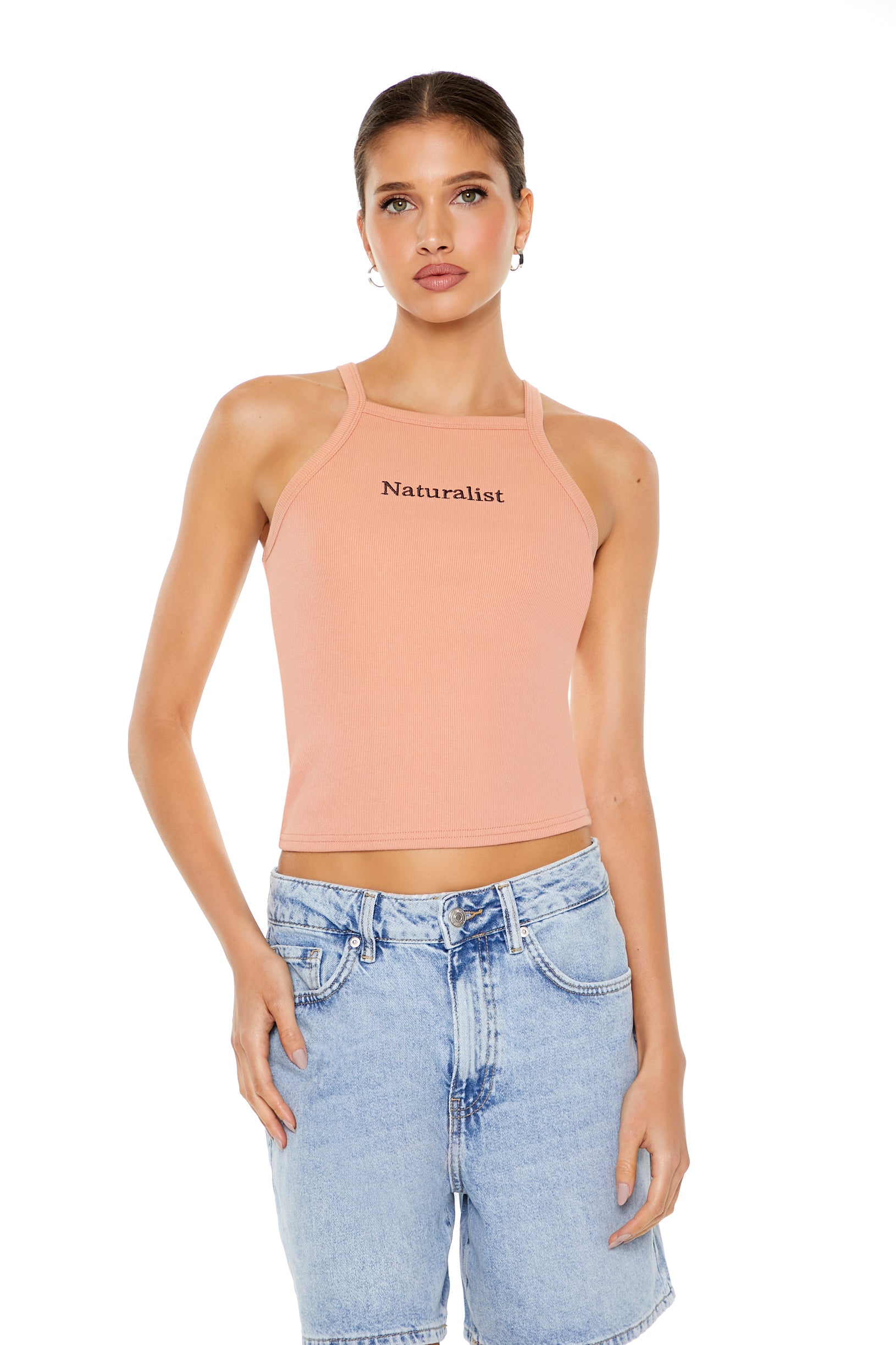 Naturalist Embroidered Cropped Cami