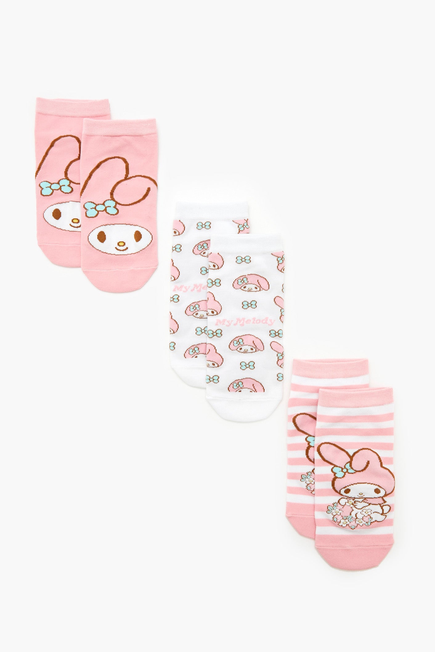 Chaussettes aux chevilles My Melody (paquet de 3)