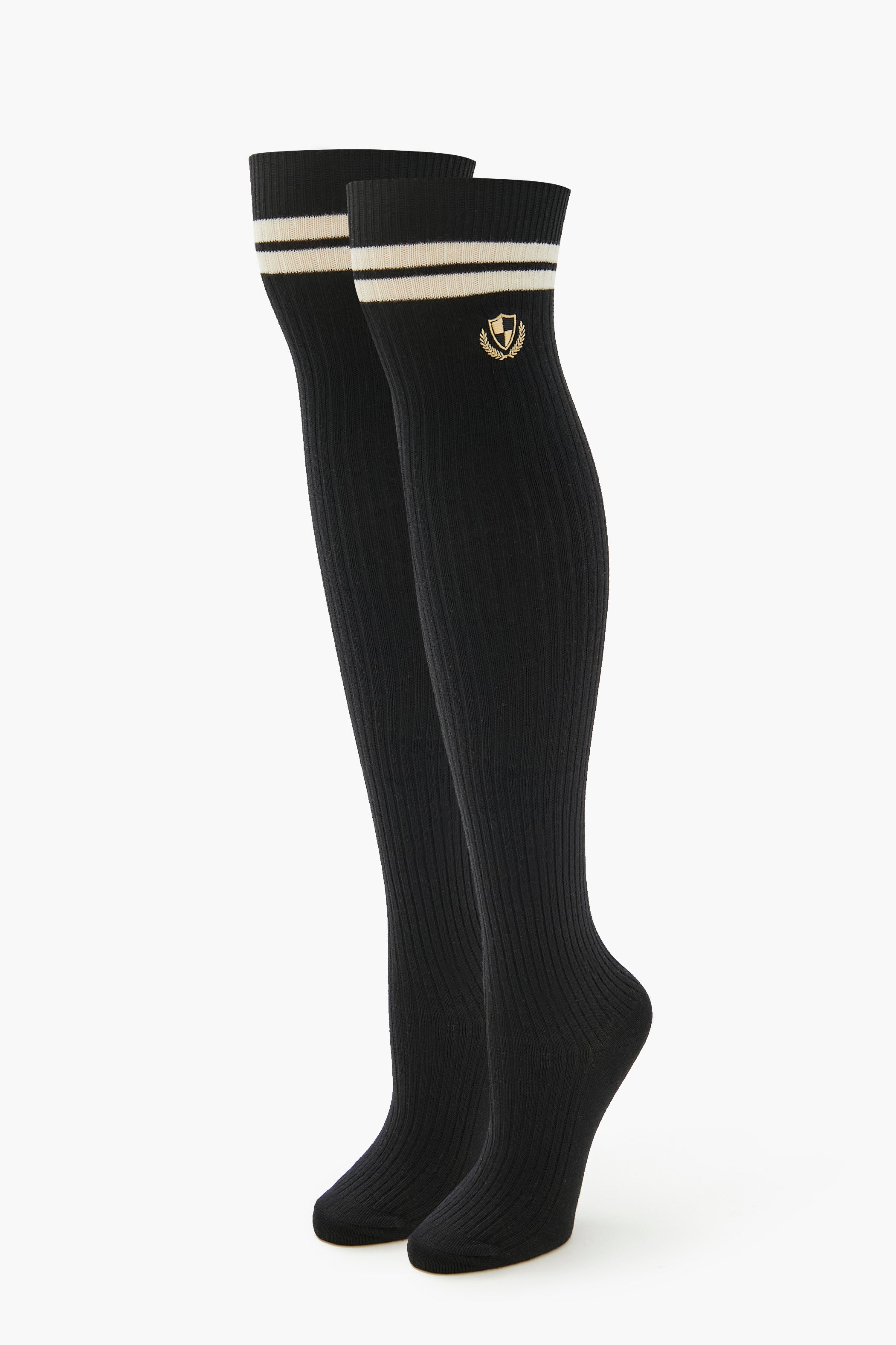 Striped Thigh High Socks