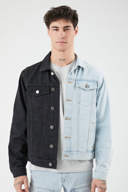 Two Tone Colourblock Denim Jacket – Urban Planet