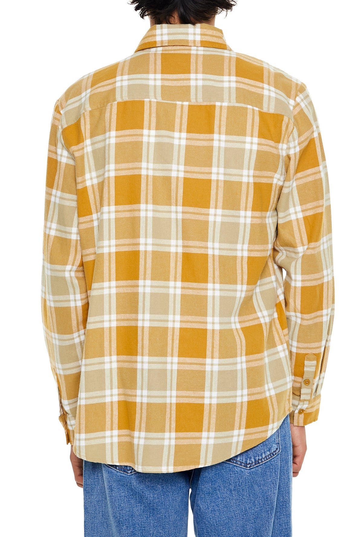 Plaid Long Sleeve Button-Up Top