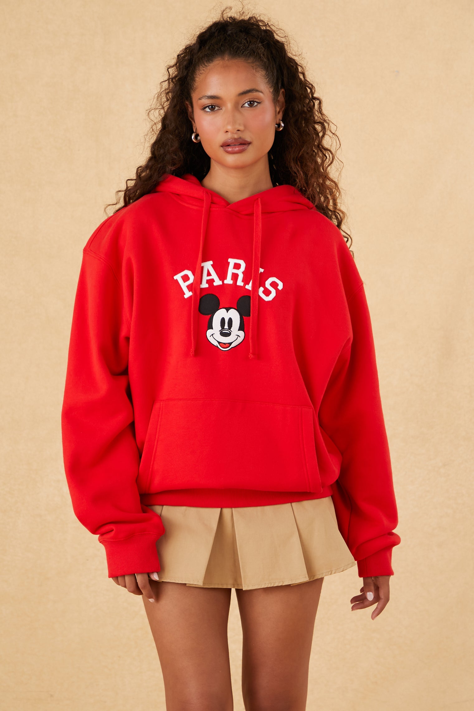 Haut à capuchon avec motif brodé Disney Mickey Mouse unisexe