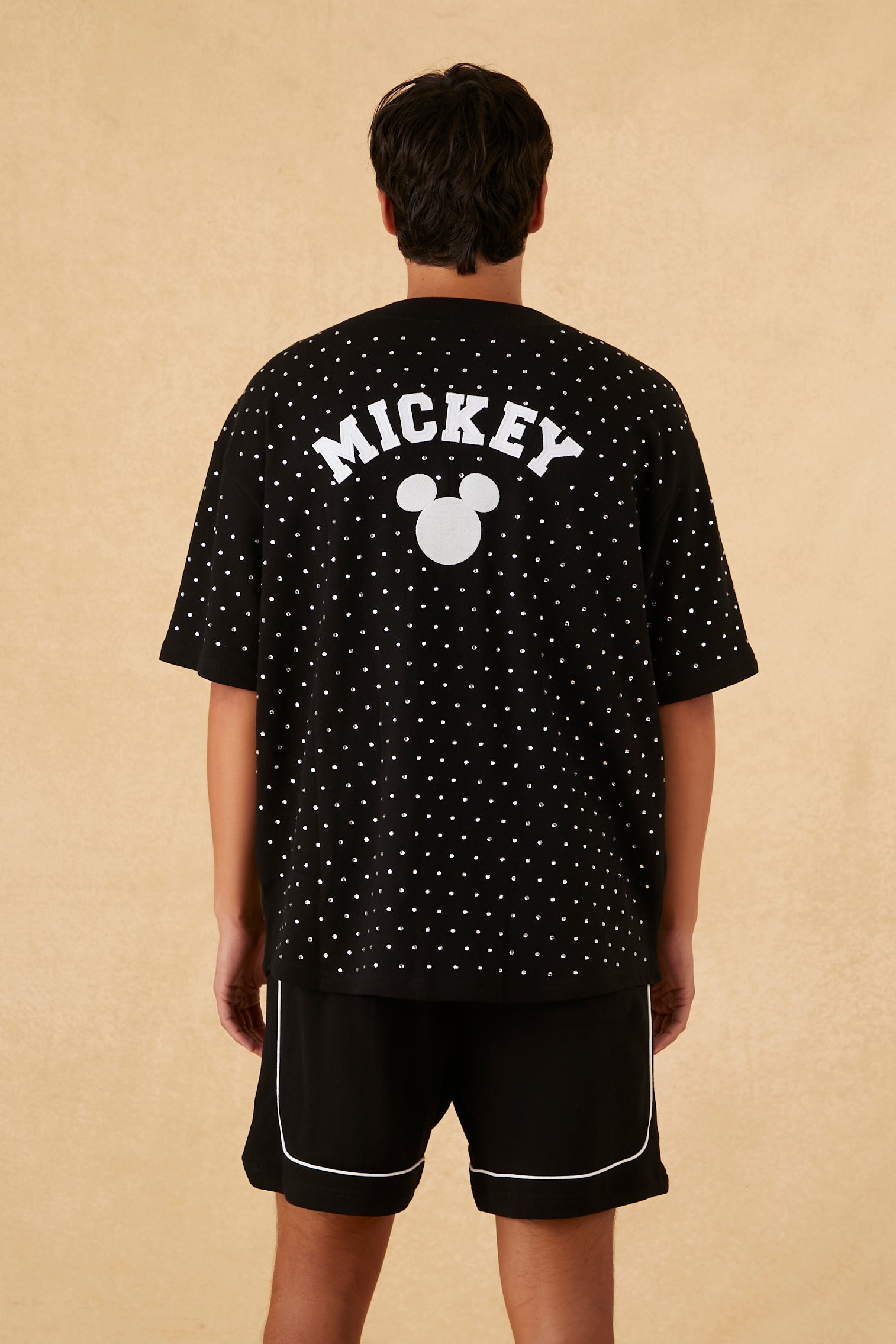 Disney Mickey Mouse Embroidered Rhinestone Jersey