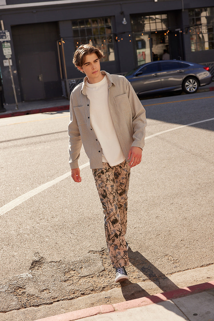 Camo Print Slim Cargo Pant