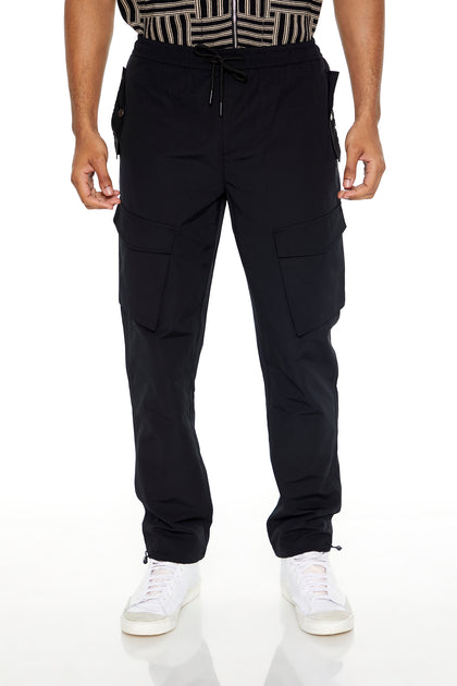 Pantalon cargo mince à taille coulissante