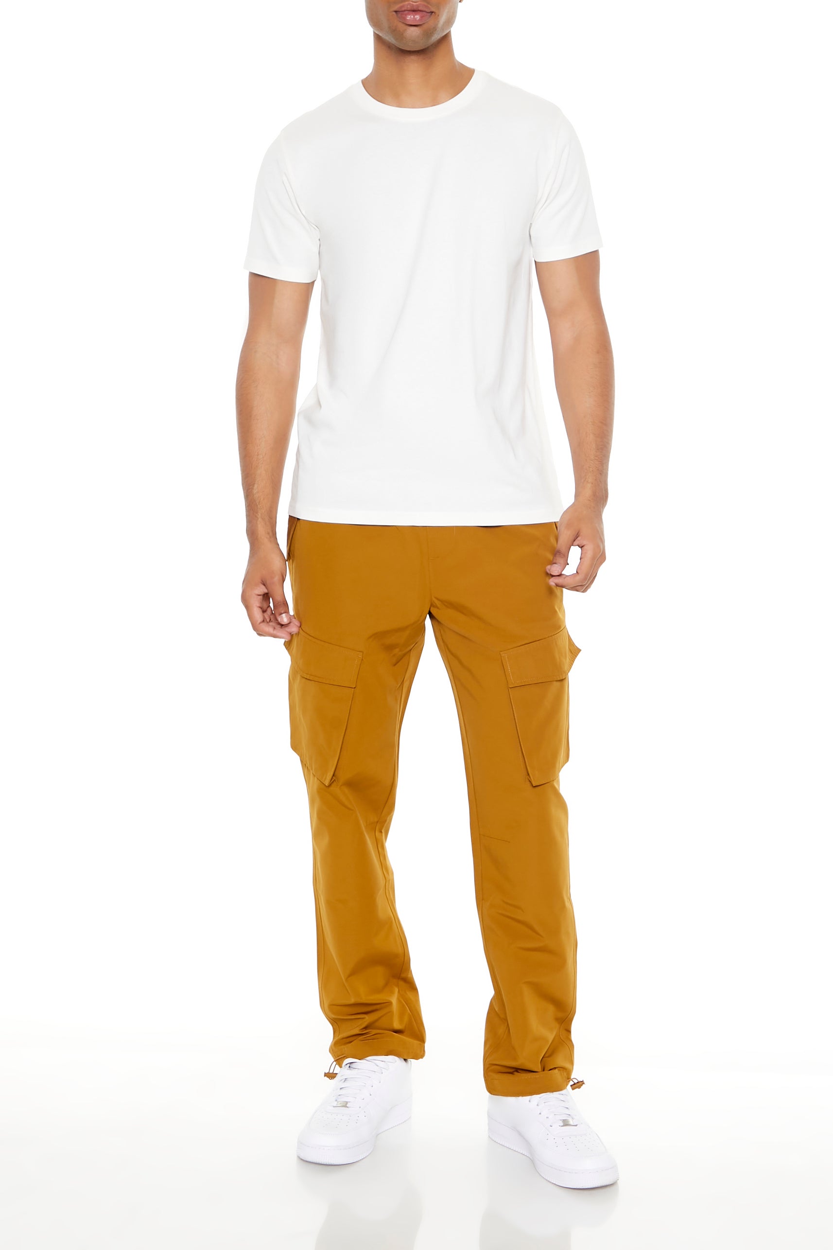 Pantalon cargo mince à taille coulissante