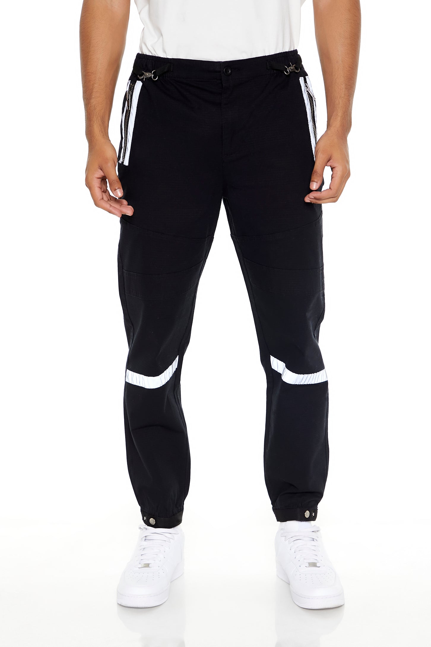 Reflective Zipper Pocket Slim Pant