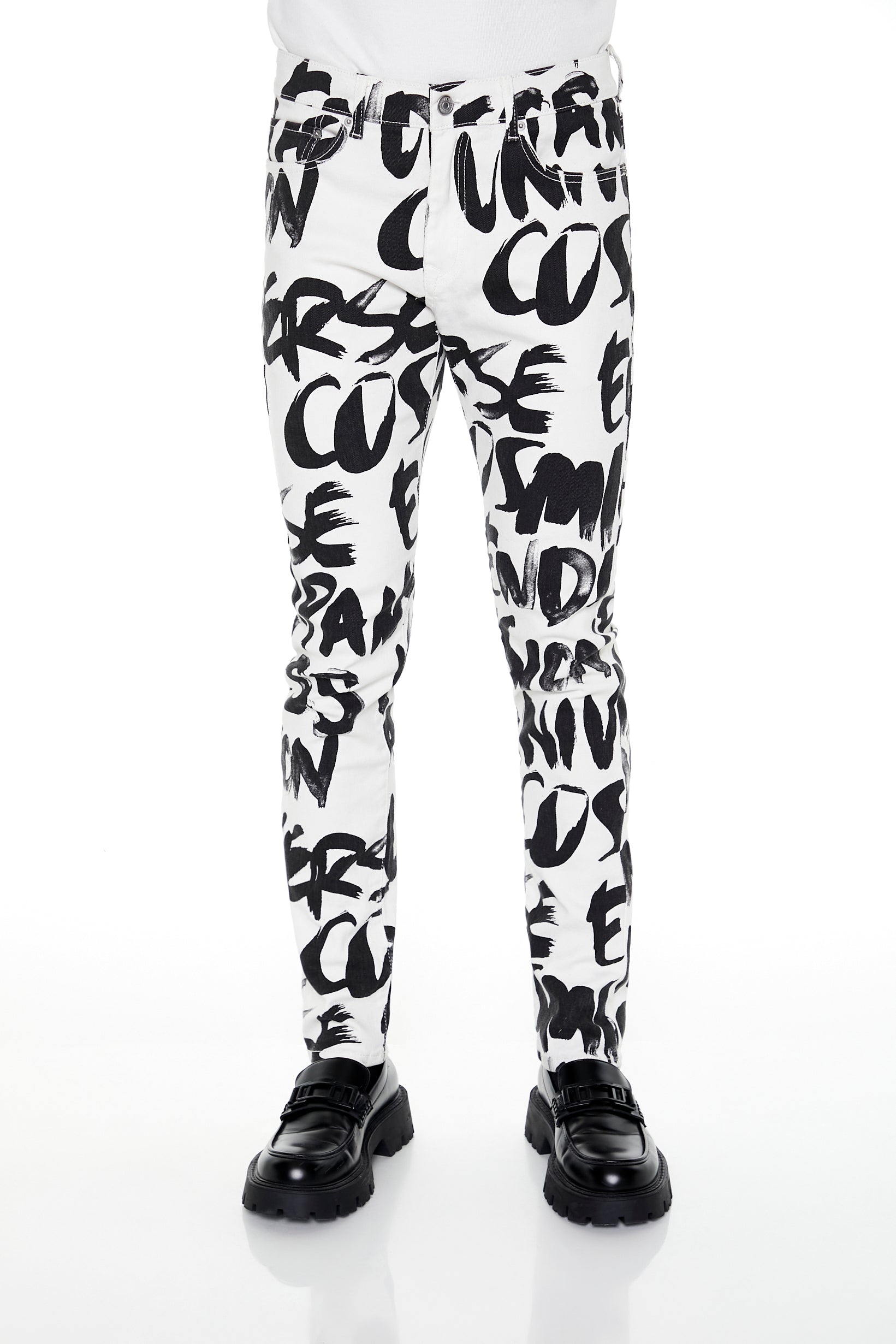 Text Print Skinny Jean