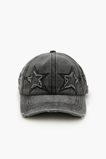 Denim Star Patchwork Baseball Cap