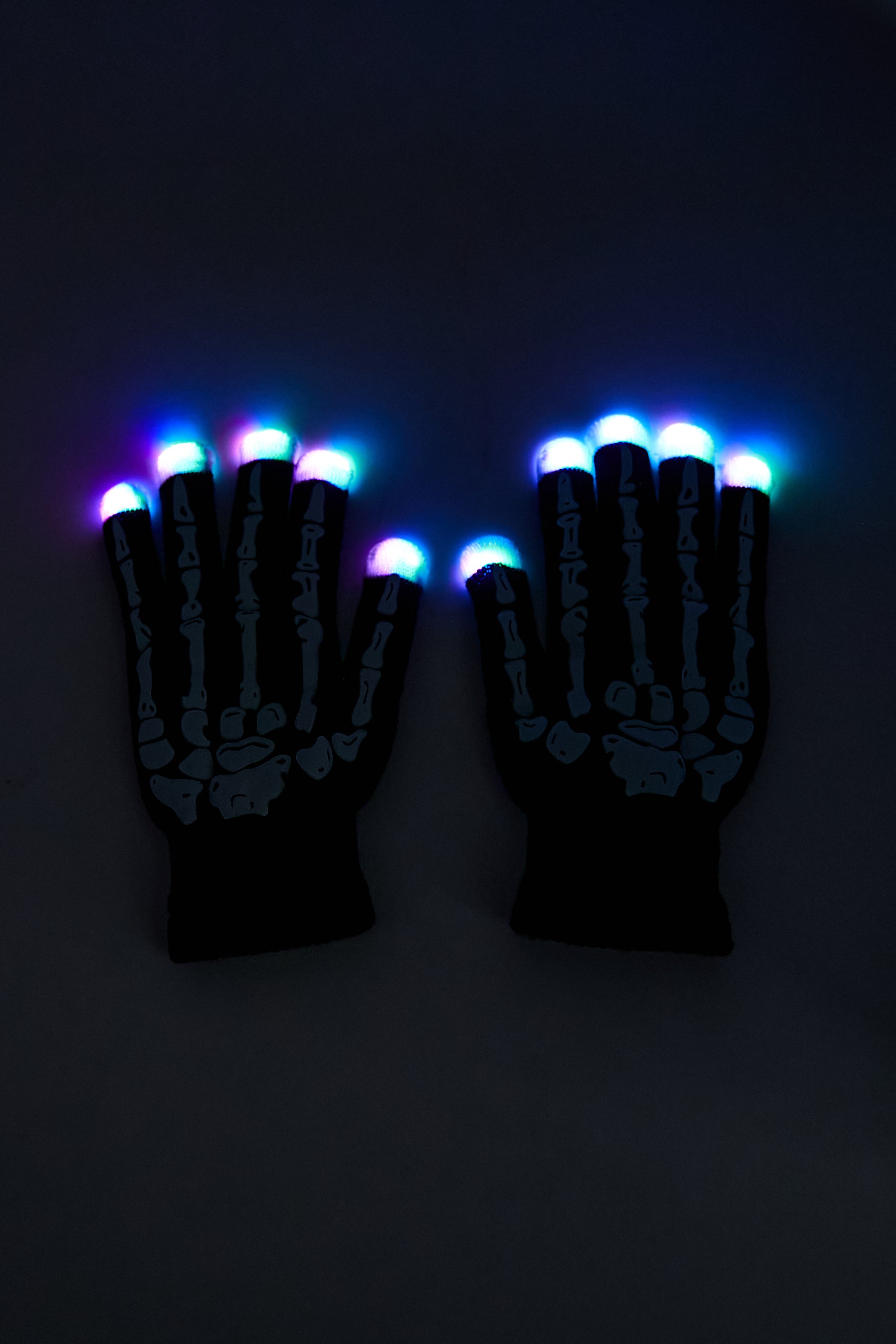 Gants illuminÃ©s Ã  imprimÃ© Squelette