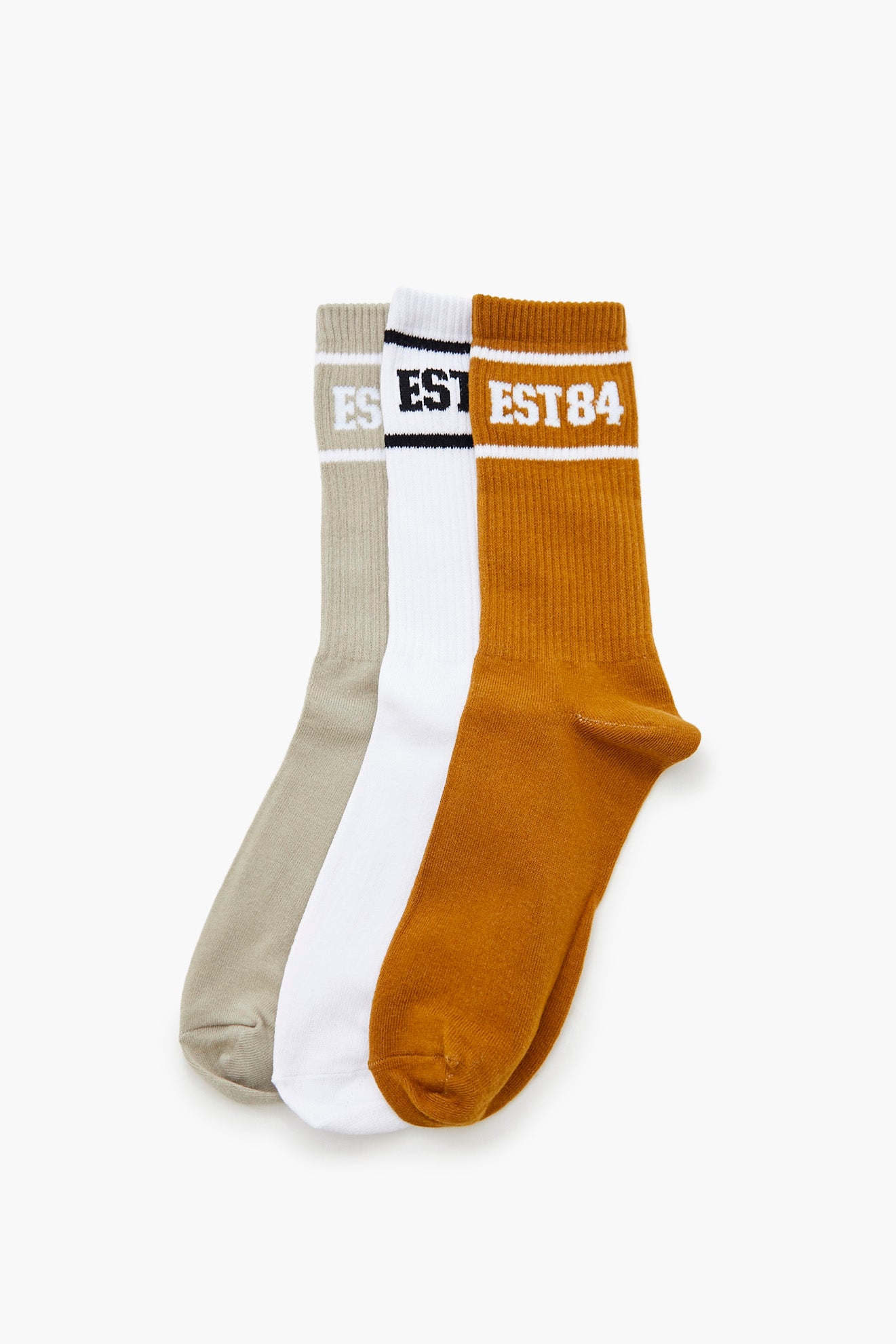 Est 84 Knit Crew Socks (3 Pack)