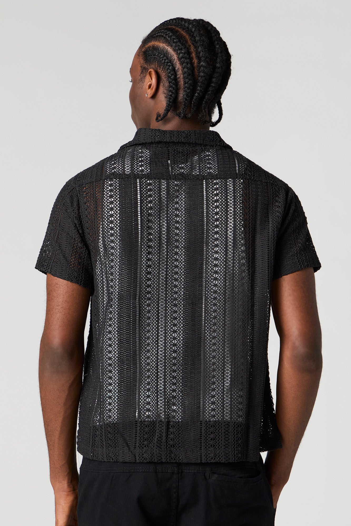 【2plan】Harros Crochet Short Sleeve Zip-Up bmm45435_orange_xl?w=537&qlt=