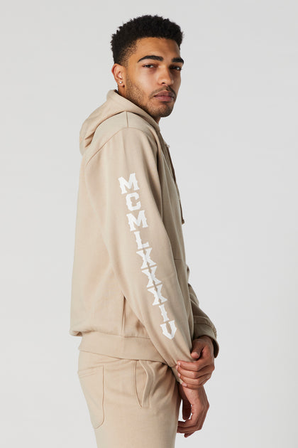 Roman Numeral Graphic Hoodie