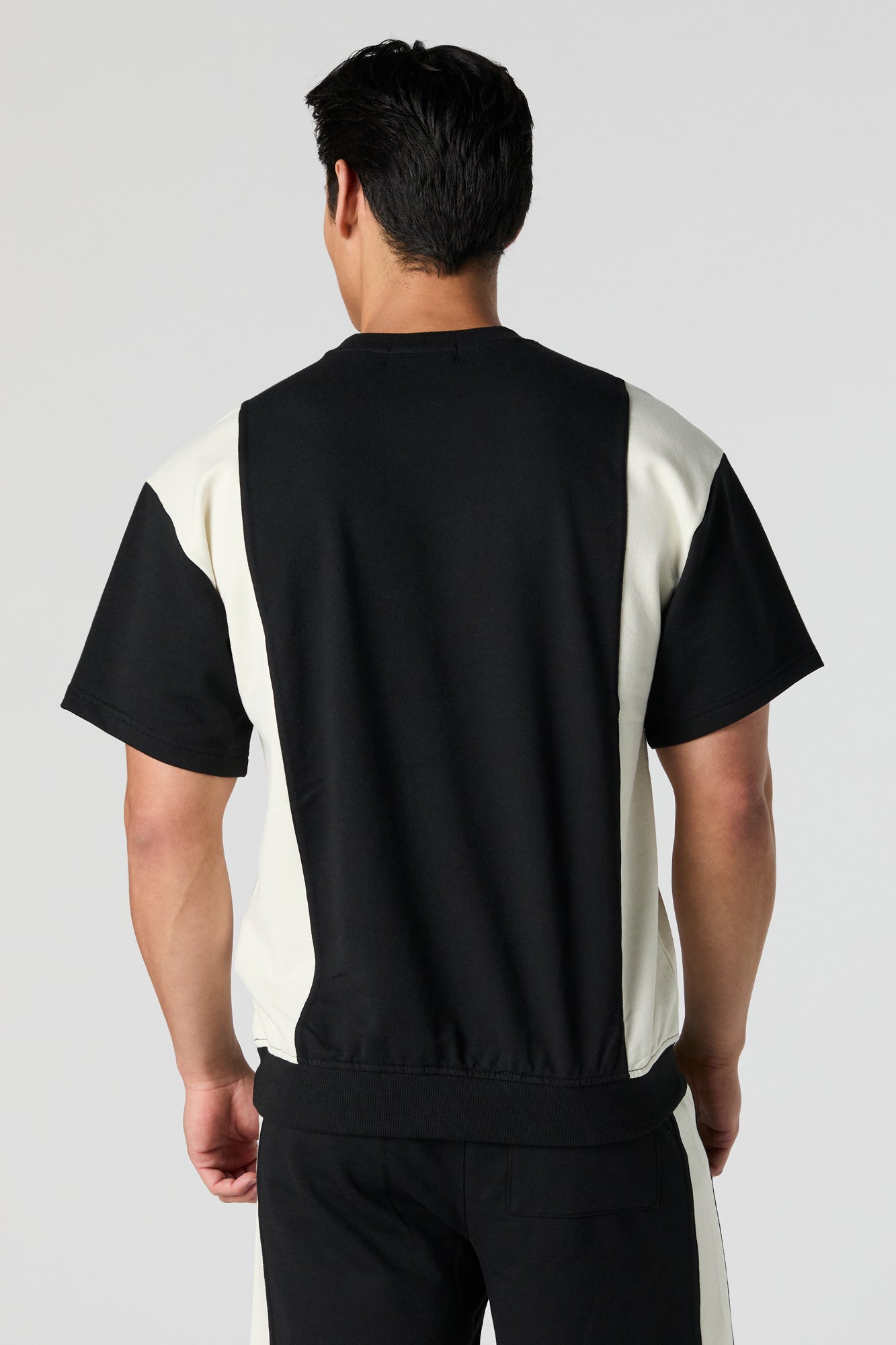 Colourblock Fleece Short Sleeve Top