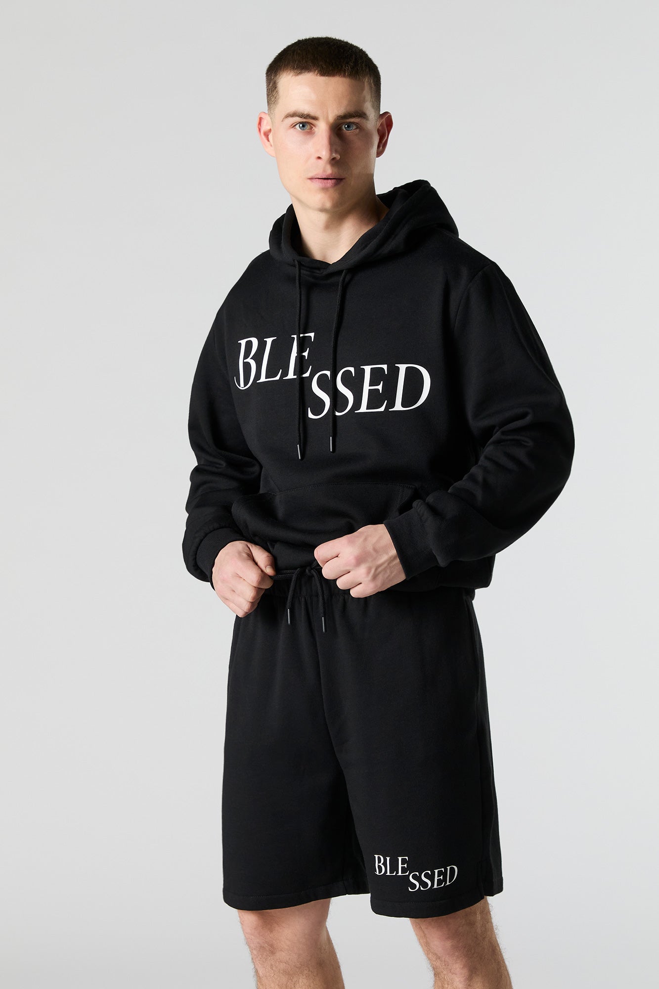 Blessed Graphic Fleece Short