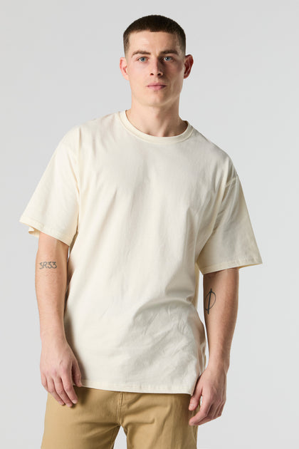 T-shirt ras du cou asymétrique