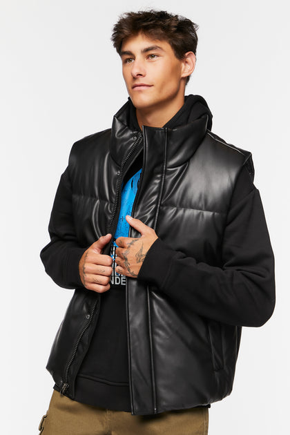 Stay Warm in Style with our White Leather Puffer Jacket for Men-  ChersDelights Leather Apparel